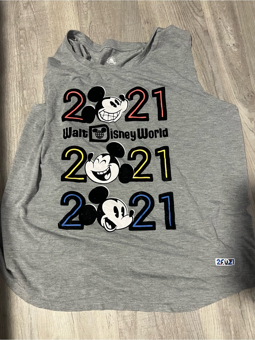 Disney Gray 2021 Mickey Graphic Tank Top